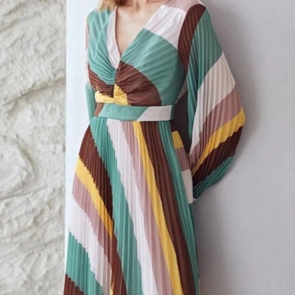 Elegant Color Block Dress